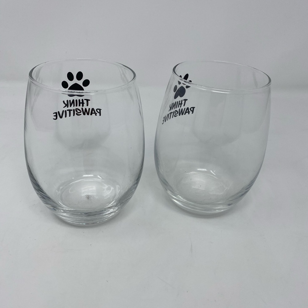 Think Pawsitive Stemless Wine Glasses - Picture 6 of 6